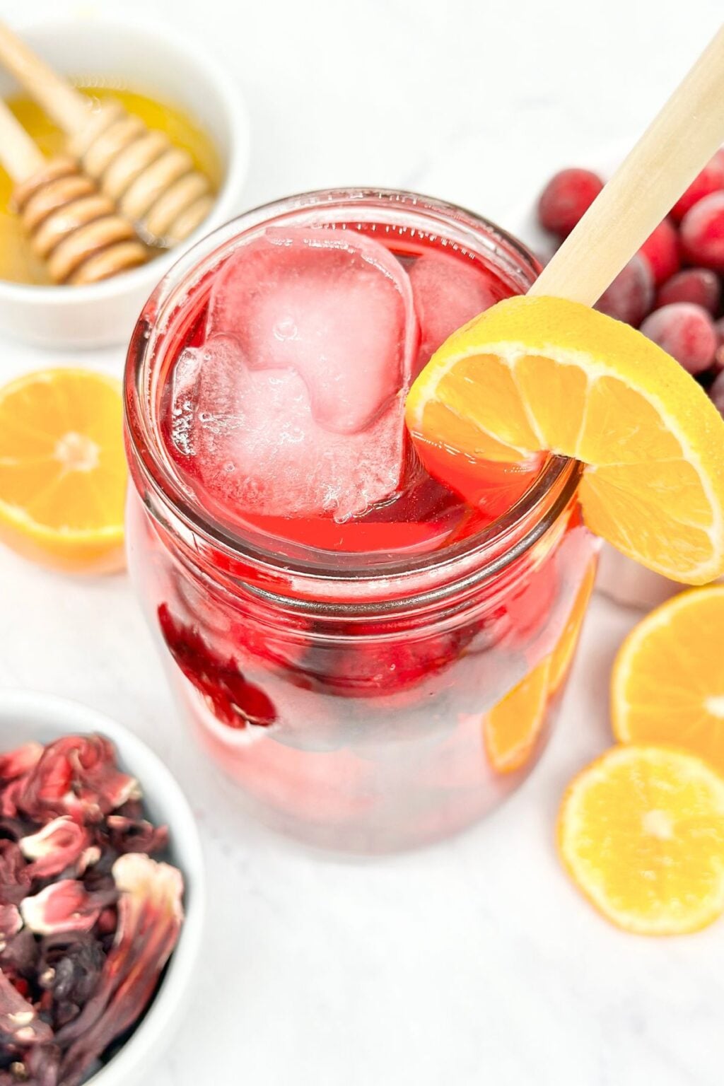 Fireberry Tea Fresh Cranberry Hibiscus Tea Recipe with Orange and Honey - Daily Tea Time